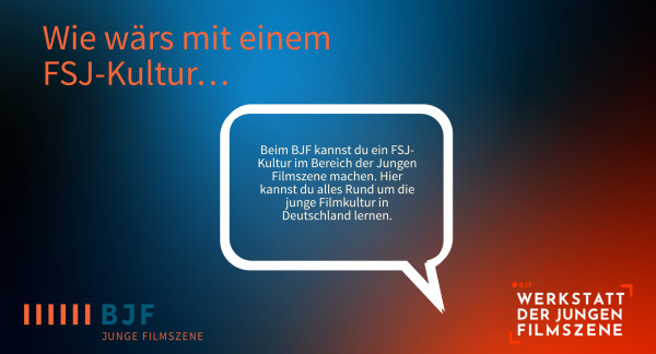 Bild zur News: Jetzt bewerben: FSJ  bei der Jungen Filmszene im BJF